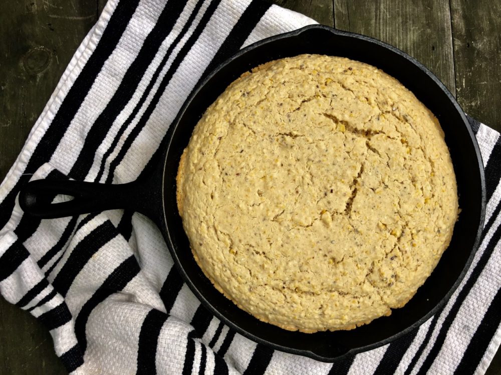 Cornbread made by the author. (Andrea Shea/WBUR)