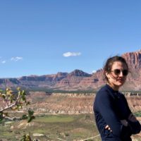 Tatiana Schlossberg pictured at Zion National Park in Utah, May 2019. (Courtesy)