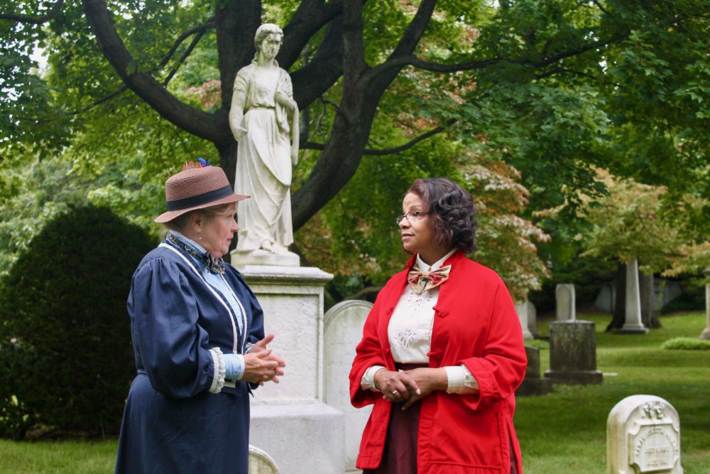 Karen MacDonald and Cheryl Singleton in " Variations on an Unissued Apology." (Courtesy Corinne Elicone)
