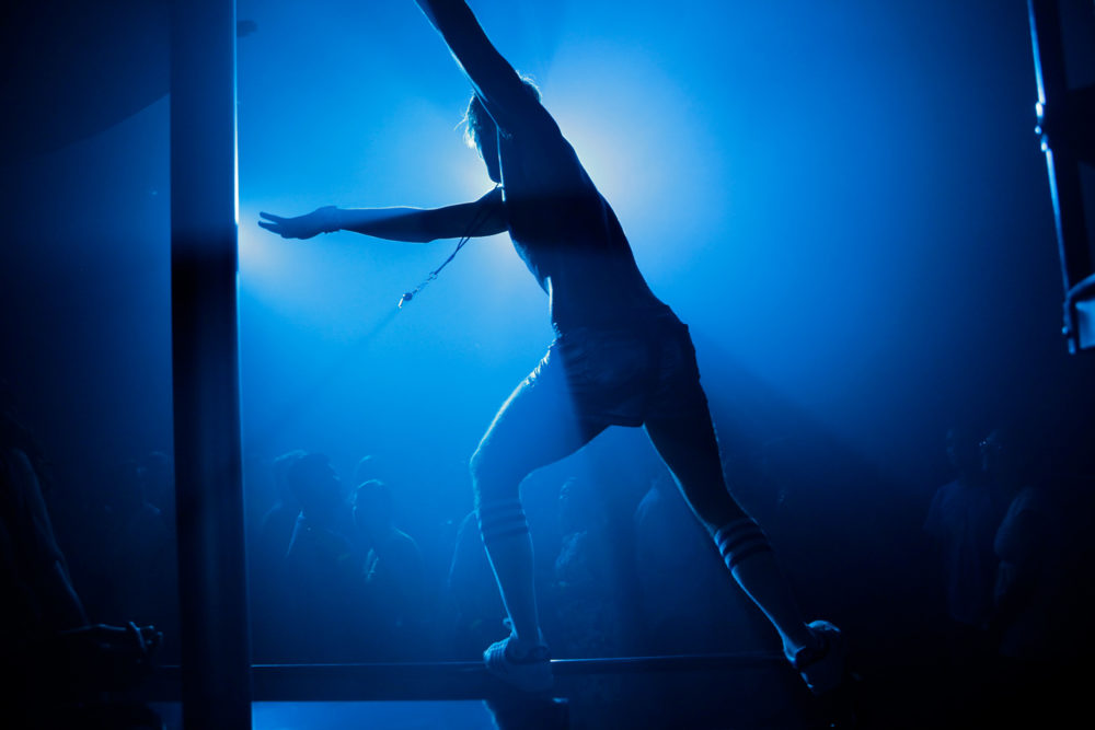 A fairy looks out at the crowd during "The Donkey Show." (Courtesy Evgenia Eliseeva/A.R.T.)