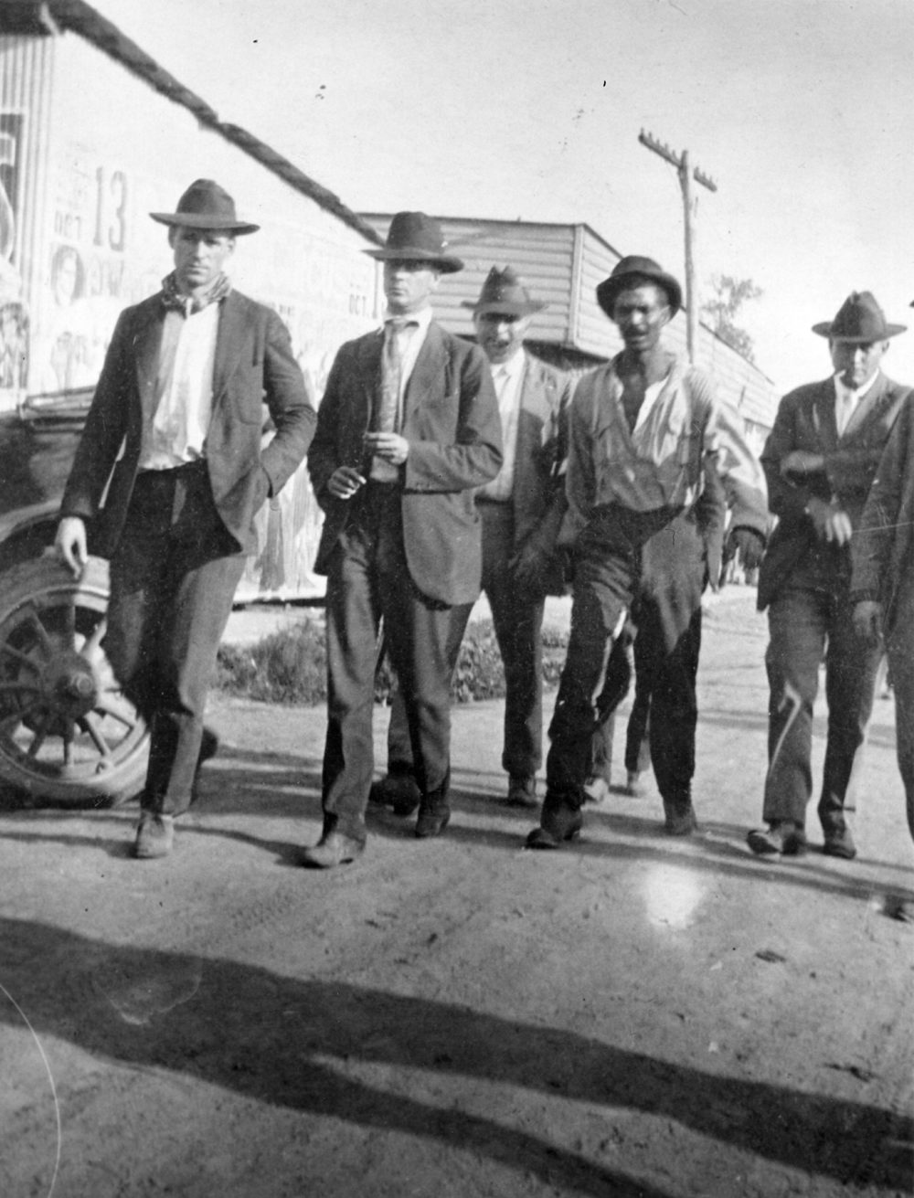 A black Elaine resident is escorted through the city. (Courtesy of the Arkansas State Archives.)