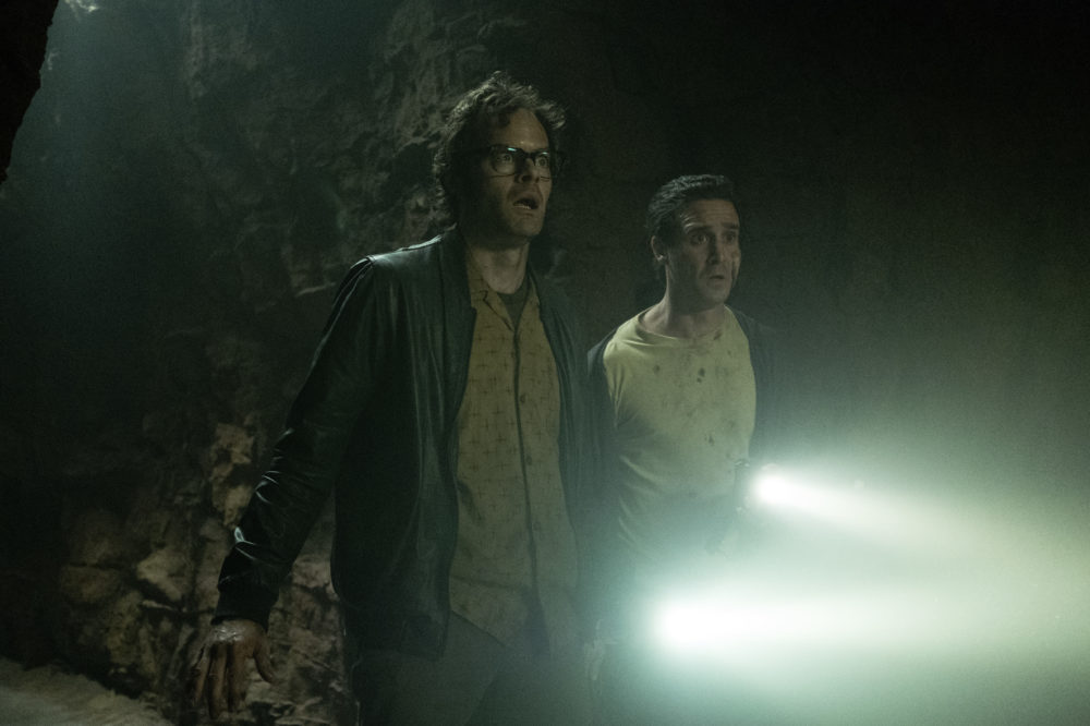 Bill Hader, left, as Richie Tozier and James Ransone as Eddie Kaspbrak in "It Chapter Two." (Courtesy Warner Bros. Pictures)