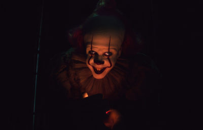 Bill Skarsgård as Pennywise in "It Chapter Two." (Courtesy Warner Bros. Pictures)