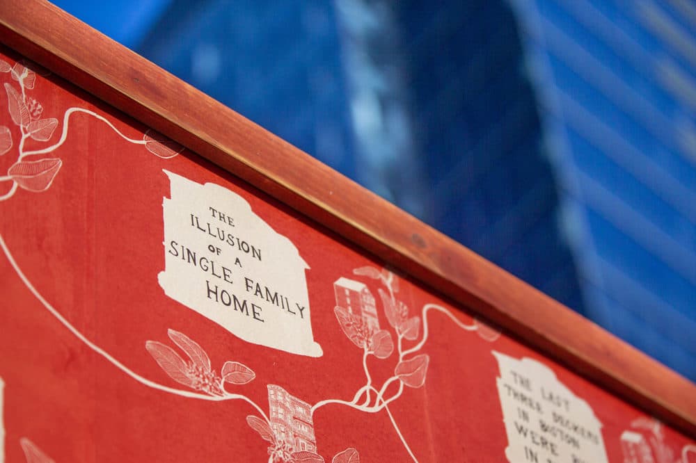 Inside Pat Falco's "MOCK." (Jesse Costa/WBUR)