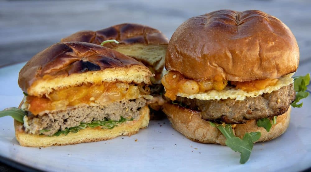 The Traeger Trukey Burger (Robin Lubbock/WBUR)