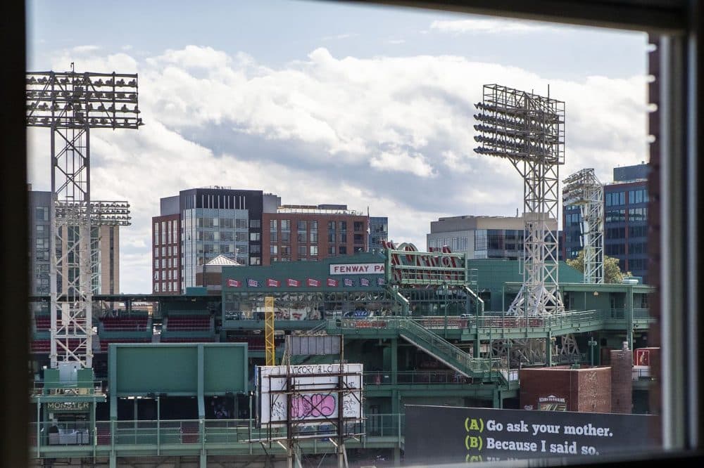 The view of Fenway Park from Room 615 (Jesse Costa/WBUR)