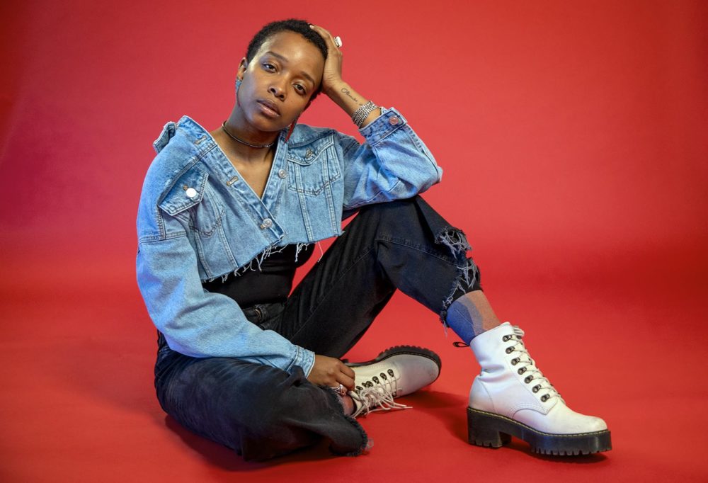 Jamila Woods at WBUR. (Robin Lubbock/WBUR)