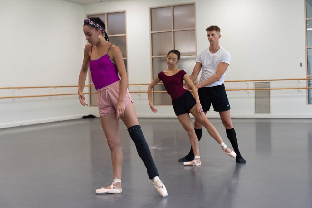 Chyrstyn Fentroy, Chisako Oga and Matthew Slattery. (Courtesy Brooke Trisolini/Boston Ballet)