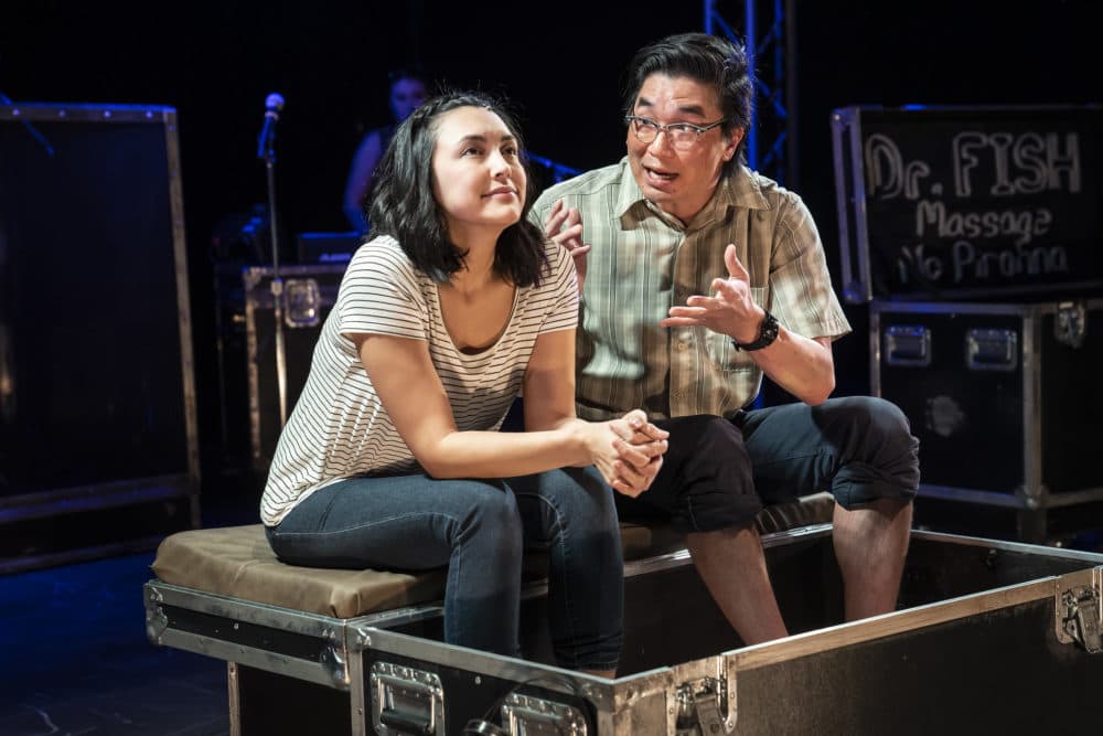 Aja Wiltshire and Greg Watanabe in "Cambodian Rock Band." (Courtesy Liz Lauren/Victory Gardens)