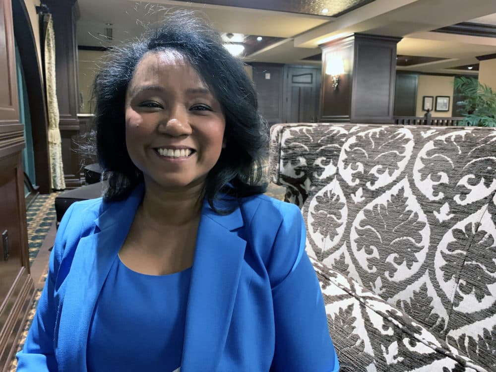 Pauline Chilton, a real estate broker in Dubuque, changed her party affiliation from Democratic to Republican to vote for Trump in 2016. (Chris Bentley/Here & Now)