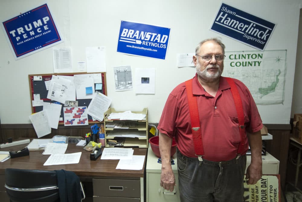 Dan Smicker heads the Republican party in Clinton County, Iowa. (Chris Bentley/Here & Now)