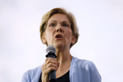 Democratic presidential candidate Sen. Elizabeth Warren speaks at a town hall meeting Sept. 19 in Iowa City, Iowa. (Charlie Neibergall/AP)