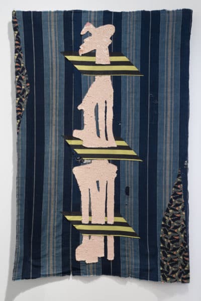 Sanford Biggers, "Pink Seated Warrior," 2017. (Courtesy the artist; Monique Meloche Gallery, Chicago; Marianne Boesky Gallery, New York and Aspen; and Massimo De Carlo, Milan/London/Hong Kong)