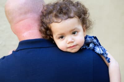 Patient Cenzy Thornton (who is not the baby treated with gene therapy) and her father at the 2017 Annual Family Conference of the National Tay-Sachs and Allied Disease Association. (Courtesy NTSAD) 