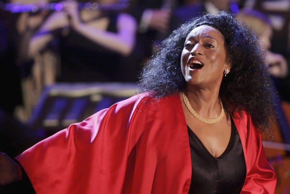 Jessye Norman performs at the talk and game show "Wetten Dass . . . ?" April 1, 2006 in Halle, Germany. (Sean Gallup/Getty Images)