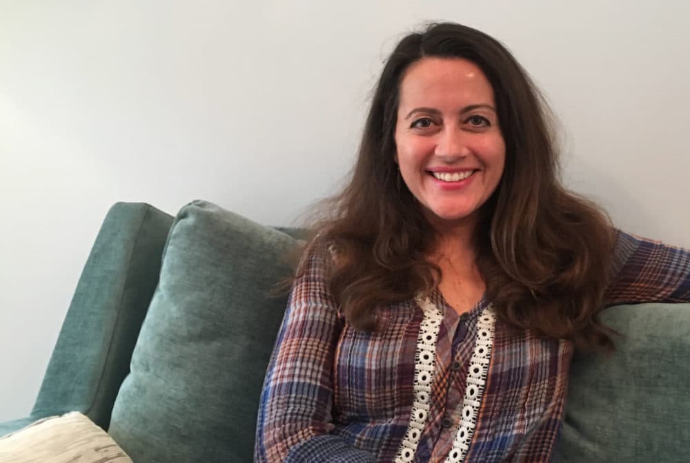 Amanda Forsythe at her Belmont home. (Zoe Mitchell/WBUR)