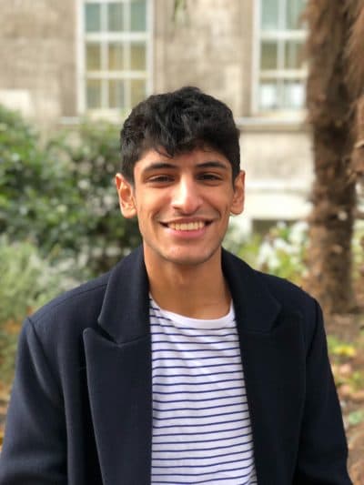 Atyab Rashid, 20, was too young to vote in the 2016 referendum, but he says he would have voted to remain. (Jeremy Hobson/Here & Now)