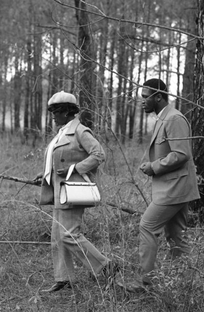 Joe Frazier and his mother walk through the woods in Beaufort on April 6, 1971. (LK/AP)