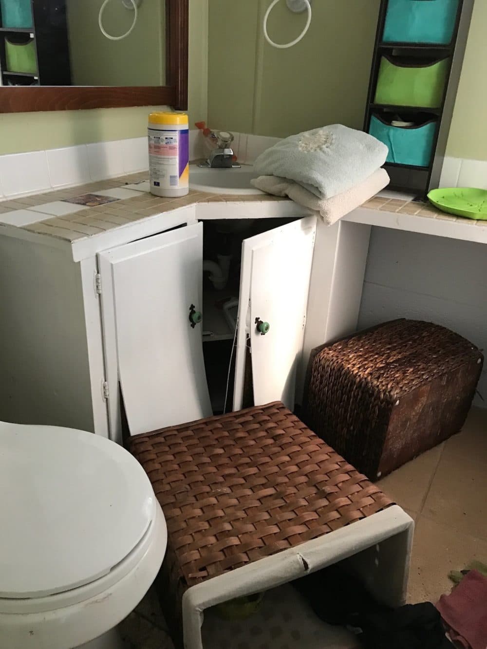 Her bathroom after the storm (Courtesy of Rittel)