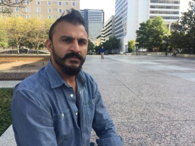 Syrian Kurd Dilgesh Abraham, 38, has lost friends and relatives to Syrian and Turkish forces. He say giving the Kurds up to the Turks will only destabilize his homeland further. (Tony Gonzalez/WPLN)