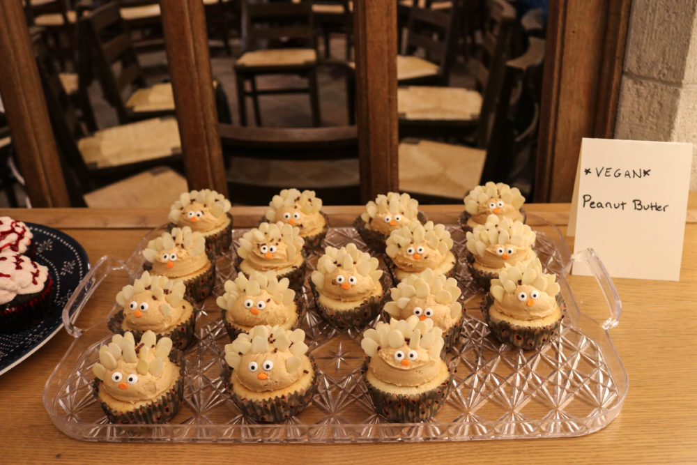 Cupcakes at the death cafe at Mount Auburn Cemetery. (Olivia Deng for WBUR)