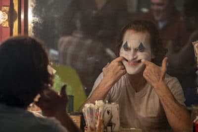 Joaquin Phoenix as Arthur Fleck in "Joker." (Courtesy Niko Tavernise/Warner Bros. Pictures)