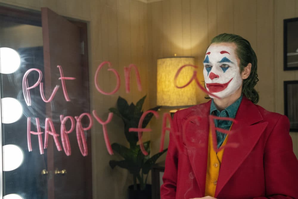 Joaquin Phoenix as Arthur Fleck in "Joker." (Courtesy Niko Tavernise/Warner Bros. Pictures)