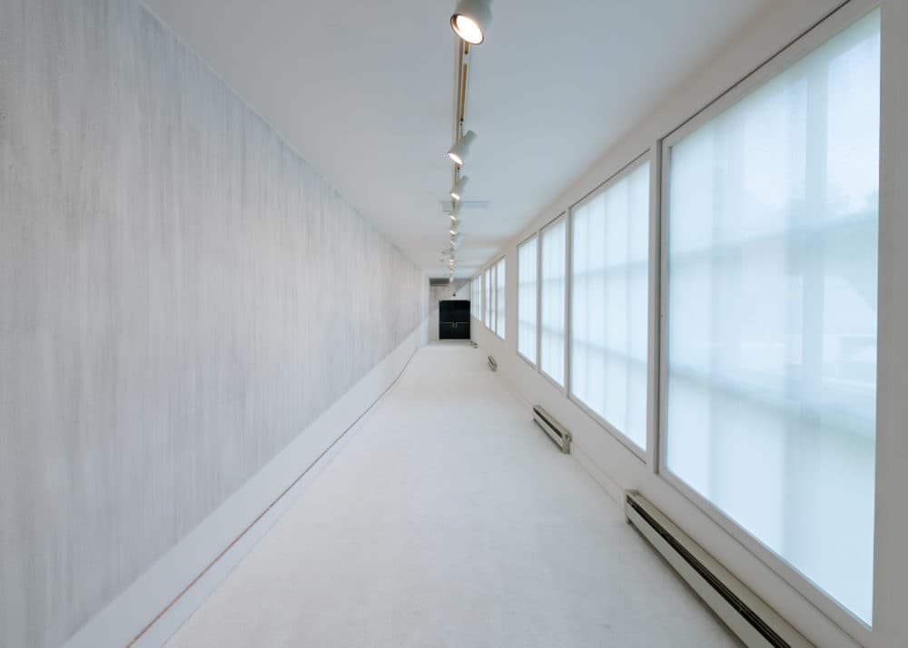 Daniela Rivera's "White Noise" installed at the Fitchburg Art Museum. (Courtesy Charles Sternaimolo)