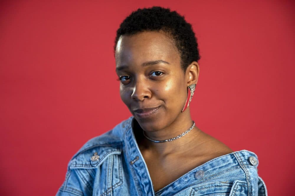 Singer, songwriter and poet, Jamila Woods. (Robin Lubbock/WBUR)