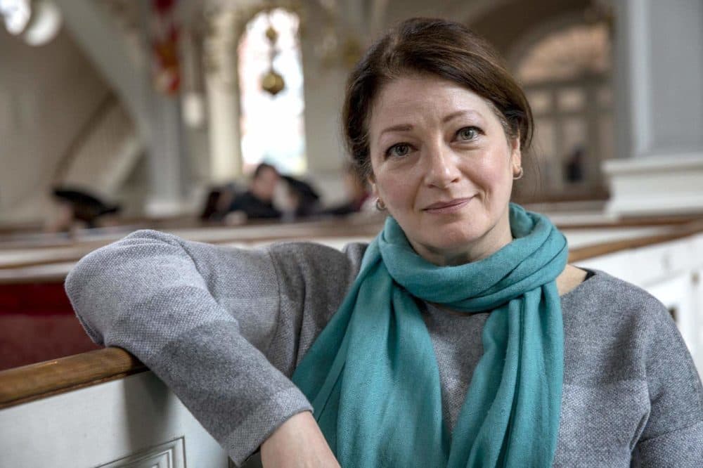 Catherine Matthews, Co-Director of Education at the Old North Church. (Robin Lubbock/WBUR)