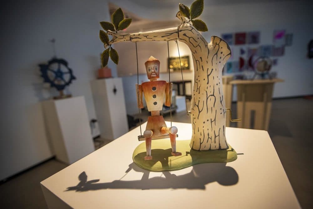 Dean Lucker's "Swinger." (Jesse Costa/WBUR)