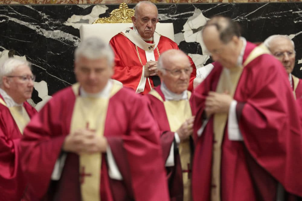 Pope Francis celebrates a Mass in St. Peter's Basilica at the Vatican, Monday, Nov. 4, 2019. (Andrew Medichini/AP)