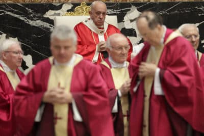 Pope Francis celebrates a Mass in St. Peter's Basilica at the Vatican, Monday, Nov. 4, 2019. (Andrew Medichini/AP)