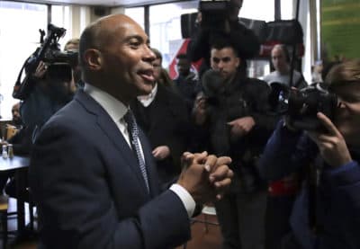 Democratic presidential candidate former Massachusetts Gov. Deval Patrick campaigns Thursday, Nov. 14, 2019, at The Bridge Cafe in Manchester, N.H. (Charles Krupa/AP)
