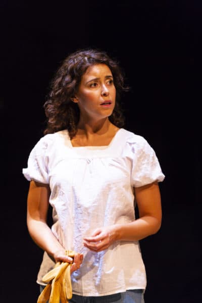 Gisela Chípe, who also plays Quijano's psychiatrist, is also Dulcinea in "Quixote Nuevo" at the Huntington Theatre Company. (Courtesy T Charles Erickso)