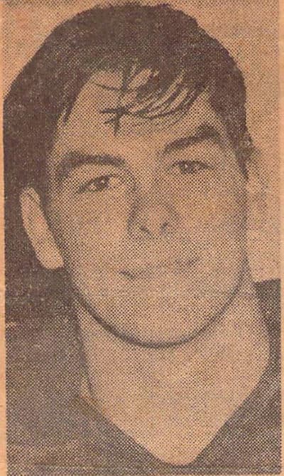 A photo of Gary Marquardt in his football uniform from the local newspaper. (Courtesy Gary Marquardt)