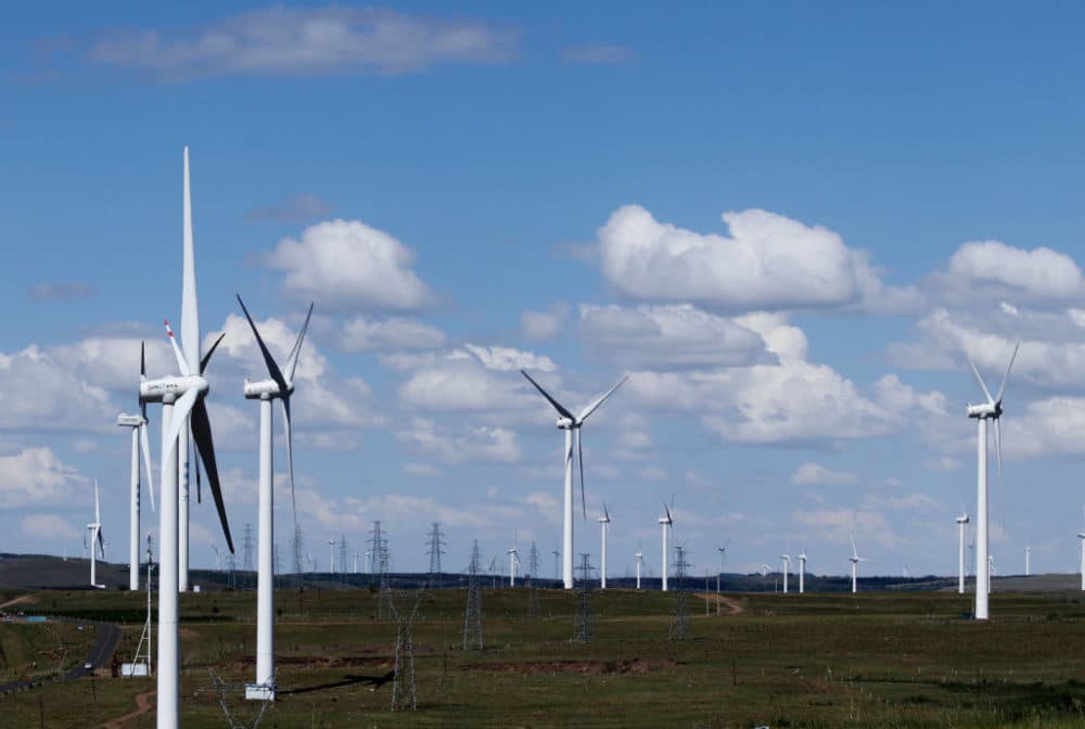 A new study says windfarm operators are likely to benefit from an uptick in wind speeds since faster wind means more efficient wind turbines. (Photo by VCG via Getty Images)
