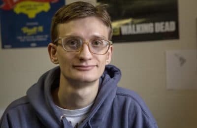 UMass Amherst senior, Timothy Scalona. (Robin Lubbock/WBUR)