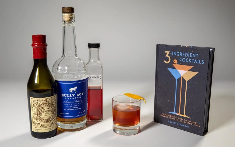 Mixologist Lonnie Newburn’s “Boulevardier.” (Robin Lubbock/WBUR)