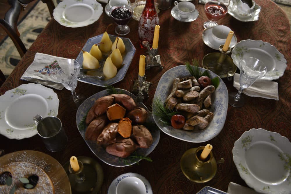 The food prepared for Christmas morning at the March home. (Courtesy Wilson Webb/CTMG)