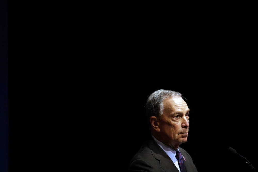 Michael Bloomberg speaking at a gun violence summit at Johns Hopkins Bloomberg School of Public Health in Baltimore on Jan. 14, 2013. (Patrick Semansky/AP)