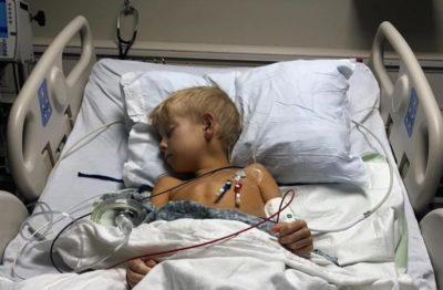 Aaron Ritz after his diagnosis in August of 2018. (Courtesy Aaron's Army)