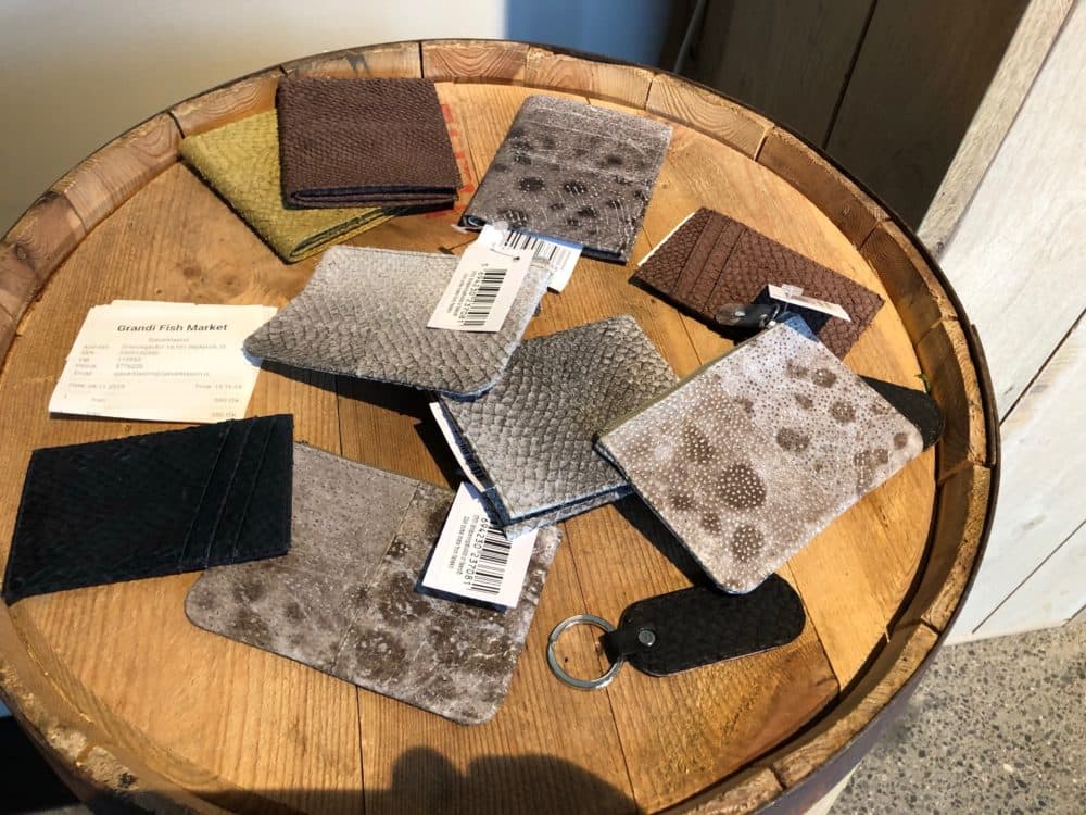 Fish-skinned wallets. (Karyn Miller-Medzon/Here & Now)