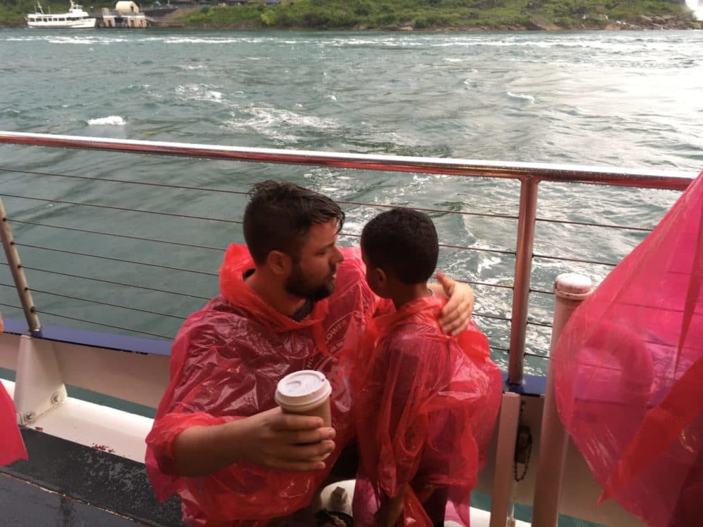 Calvin Hennick with his son Nile on their 2017 road trip. (Courtesy Calvin Hennick)