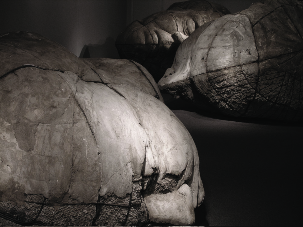 Installation view of Ledelle Moe’s “Memorial (Collapse)” 2005-06. (Courtesy of the artist and Blum & Poe, Los Angeles/New York/Tokyo)