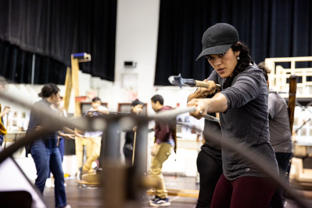 Kalyn West, who performs as Stubb, in rehearsal for "Moby-Dick." (Courtesy Maria Baranova)
