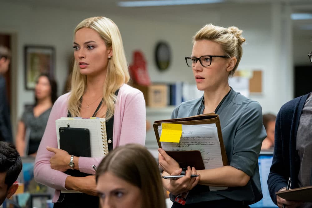 Margot Robbie as Kayla Pospisil and Kate McKinnon as Jess Carr in "Bombshell." (Courtesy Hilary Bronwyn Gayle/SMPSP)