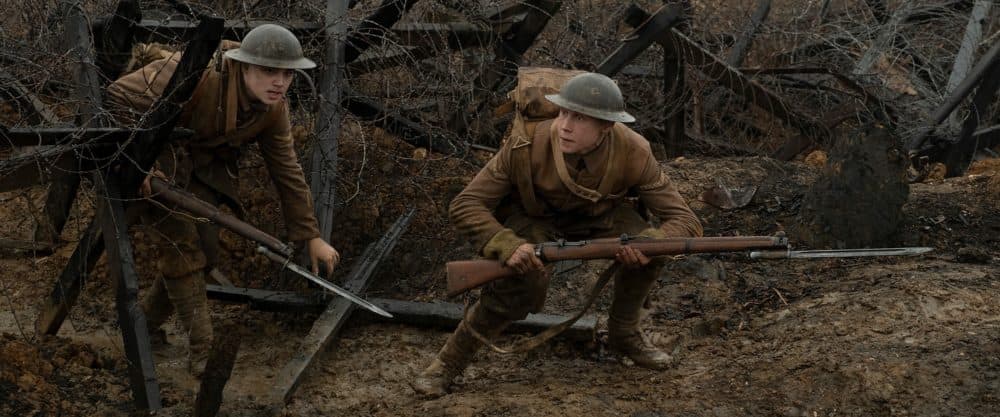 Dean-Charles Chapman (left) as Lance Corporal Blake and George MacKay as Lance Corporal Schofield in "1917." (Courtesy Universal Pictures)