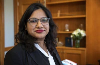 Cambridge Mayor Sumbul Siddiqui. (Robin Lubbock/WBUR)
