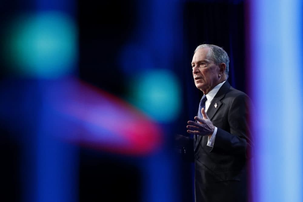 Democratic presidential candidate and former New York City Mayor Michael Bloomberg speaks at the U.S. Conference of Mayors' Winter Meeting on Jan. 22 in Washington. (Patrick Semansky/AP)